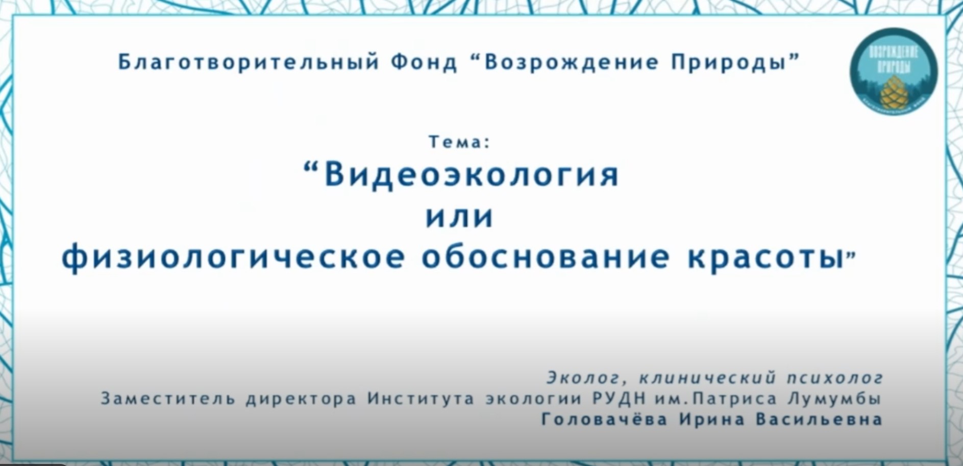 Видеоэкология или физиологическое обоснование красоты